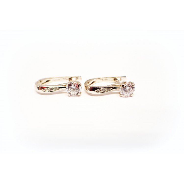 White gold earrings