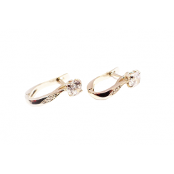 White gold earrings