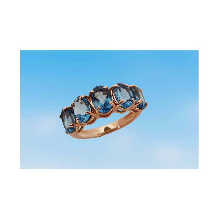 Gold ring with topazes