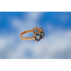 Gold ring with topazes