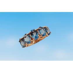 Gold ring with topazes