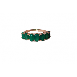 Gold ring with green onyx