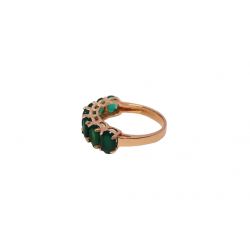 Gold ring with green onyx