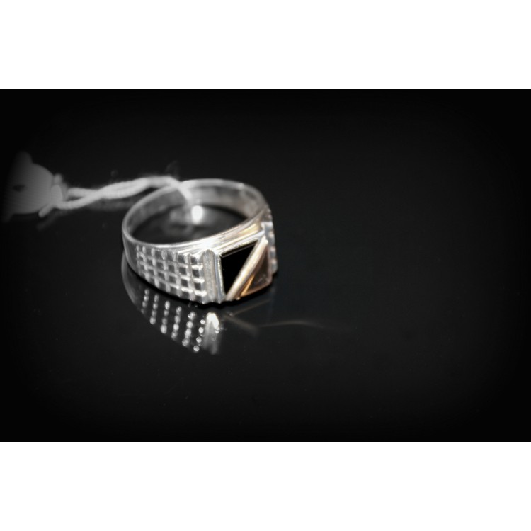 Серебряное мужское кольцо