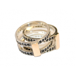 Серебряное кольцо из двух частей