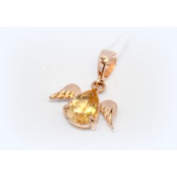 Gold pendant "Angel" with natural lemon