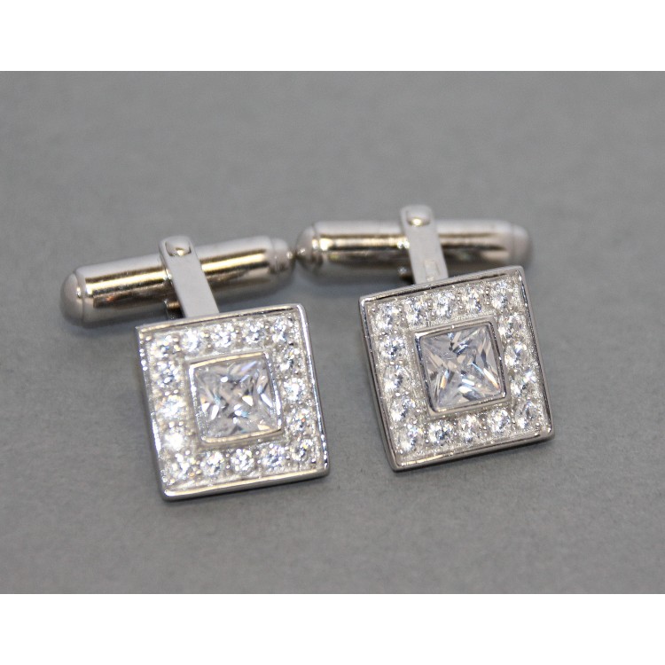 Silver cufflinks