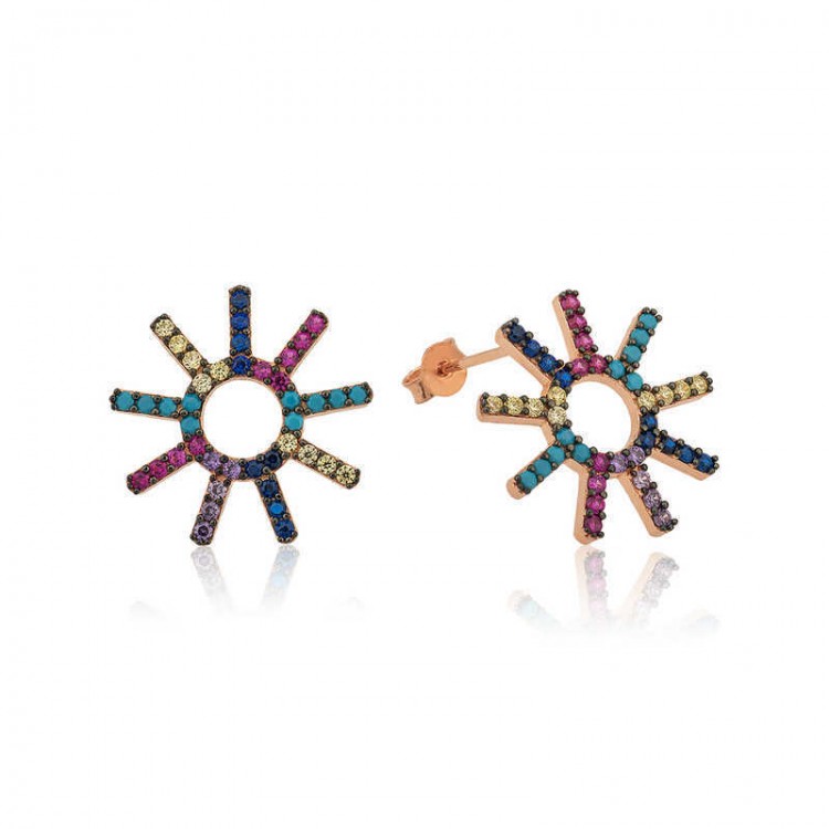 Gold-plated silver earrings