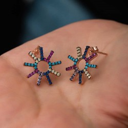 Gold-plated silver earrings