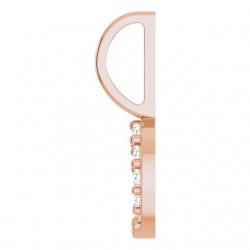 Gold pendant "Horseshoe" with diamonds