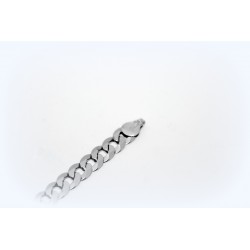 Silver bracelet with plate