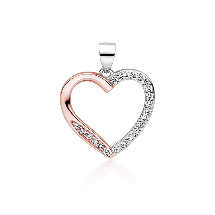 Silver gilded pendant "Heart"