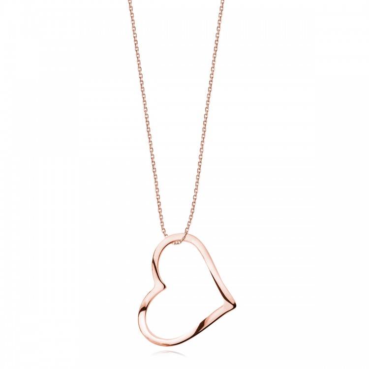 Gold-plated silver chain with pendant "Heart"