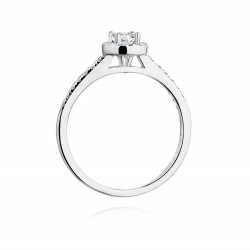White gold ring with diamonds