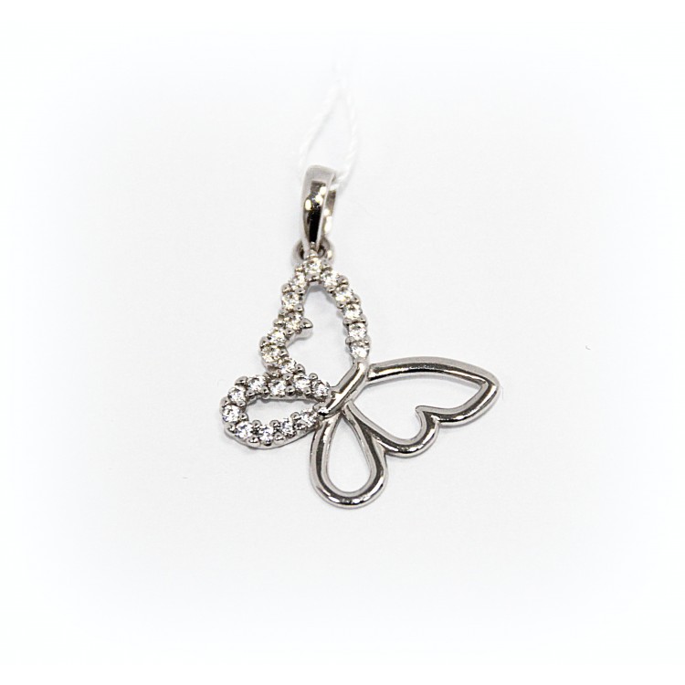 White gold pendant "Butterfly"