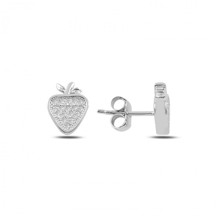 Silver earrings "Strawberries"