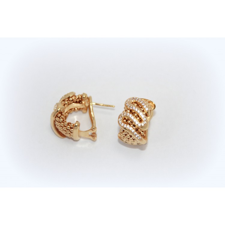 Gold-plated silver earrings