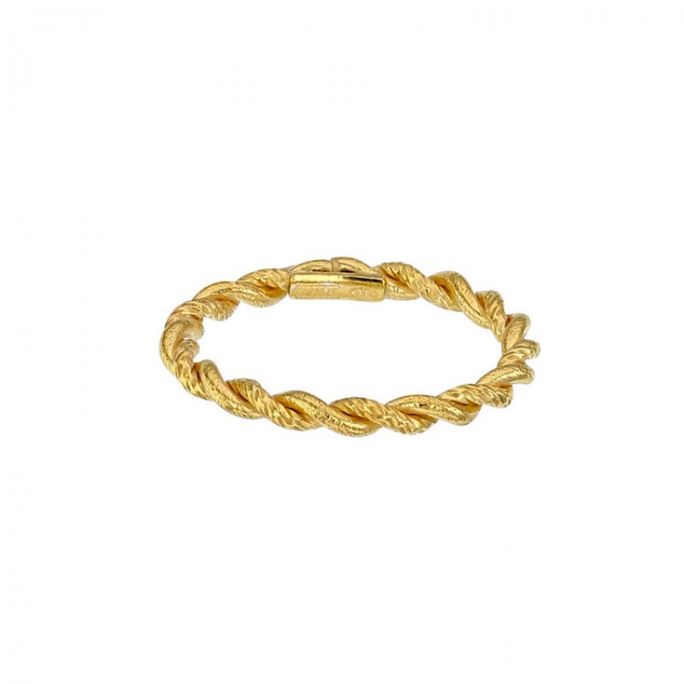 Gold-plated silver ring