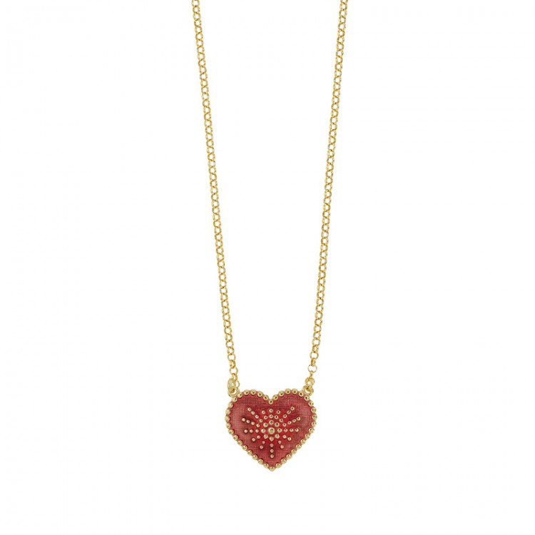 Gold-plated silver chain with pendant "Heart"