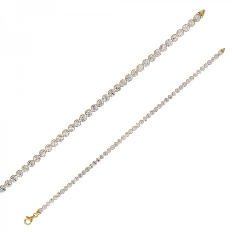 Gold-plated silver bracelet Tennis