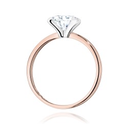 Gold ring with 2.04 ct LAB-diamond