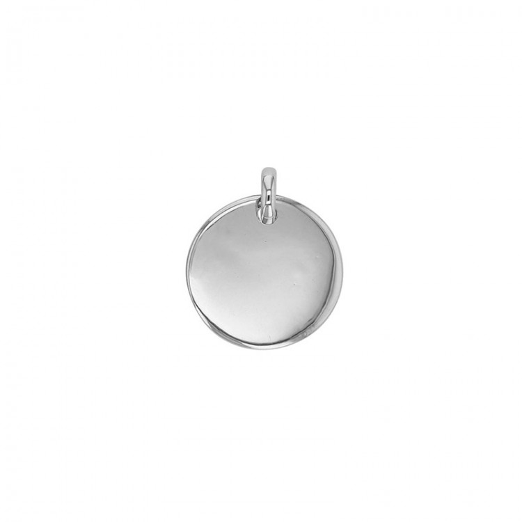Silver pendant - round plate