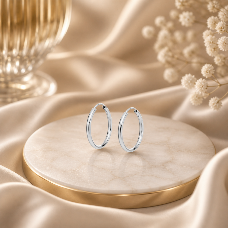 Silver earrings