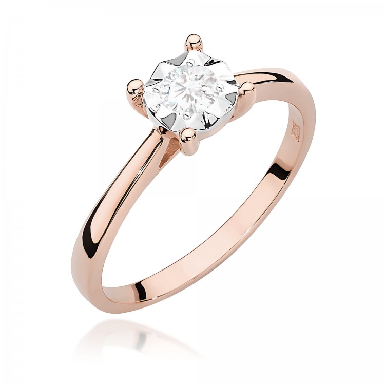 Обручальное кольцо с бриллиантом 0.20ct
