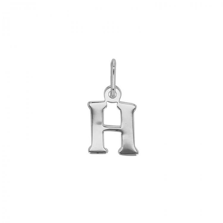 Silver pendant "H" letter