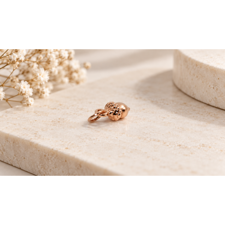 Gold "Acorn" Pendant